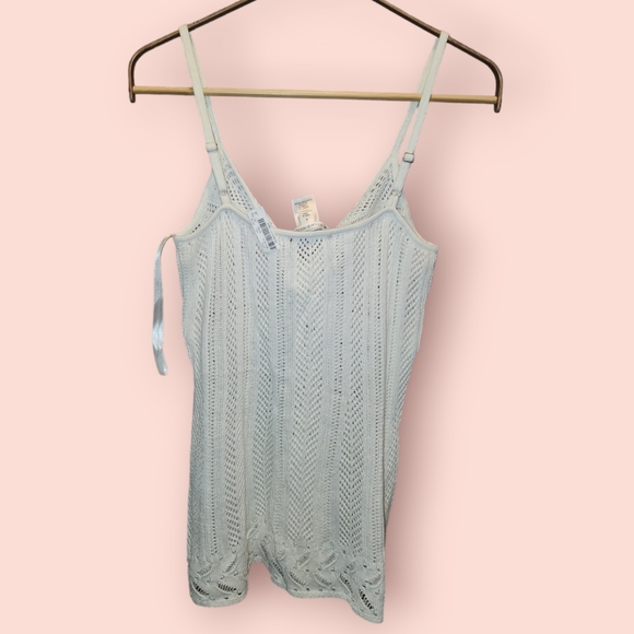 White House Black Market Crocheted Sequin Sleeveless Top Kint Champagne WHBM S - Picture 2 of 3